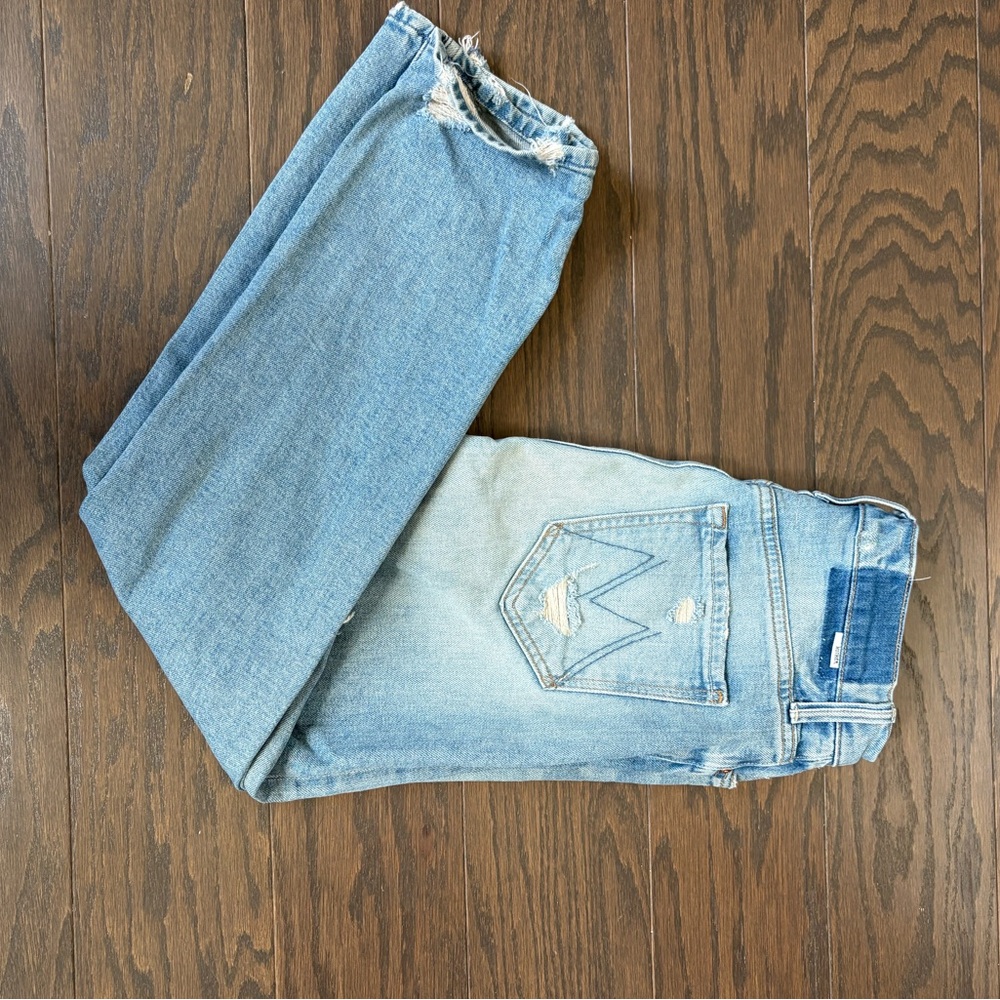 MOTHER Blue Relaxed Jeans Light Wash
